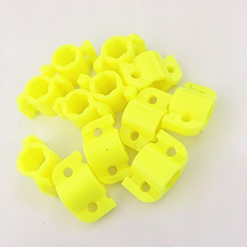 20Pcs Bow Fishing Arrow Safety Slides and Nocks for 5/16-inch Fishing Arrow, Yellow (20Pcs Slides)