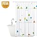 Produktbild Tatkraft Funny Frogs Duschvorhang 180X180cm Peva Wasserdicht Schimmelfrei mit 12 Duschringen