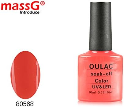 10ml OULAC Nail Gel Shine Gloss Matte Polish Varnish Remover Cleanser Wipes UV Light Required Fast Dry - Desert Poppy