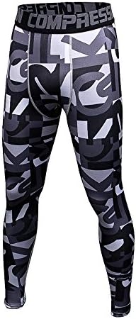 Aelegant Mens Compression Sports Pants Yoga Leggings Tights Running Clothes For Gym Workout