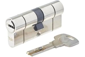 YALE SECURITY Yale Cylindre de Serrure Débrayable 35x35 mm, 10 Goupilles - Porte Extérieure, Porte Intérieure, Porte d'Entrée - YC2100 - 5 Clés réversibles, Nickelé