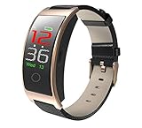 SLSH CK11C smart Watch Fitness Tracker Herzfrequenzsensor Blutdruck IP67 Wasserdichte Voll Touch Farbe LCD Smart Armband Schrittzähler Armband für iOS & Android, Frauen Uhr/Kinder Uhr (braun)