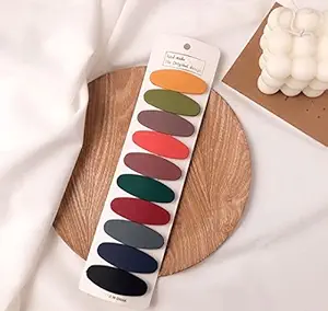 HOMEMATES 10Pcs Korean Style Set Hairclip Accessories Matte Tic-Tac Hair clips (Multicolor)