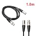 Rrimin 1 PCS 3 Pin XLR Microphone Cable Male To Female Balanced Patch Lead Mic (1.8m) RS.504.00