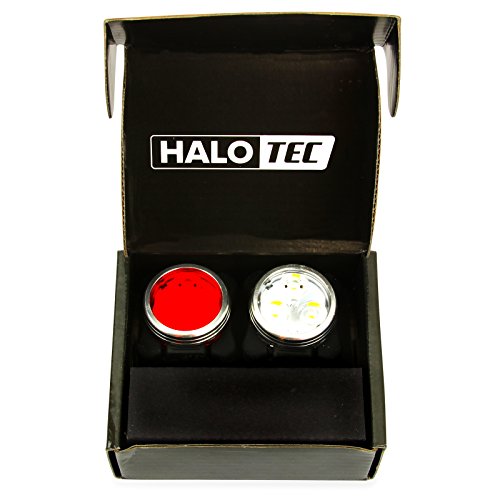 Halo Tec USB aufladbaren Fahrrad Beleuchtung – LED-Leuchten – Super hell Bike Lights High Lumen Count-Clip auf dem Fahrrad Beleuchtung – Wasserdicht wiederaufladbarer Fahrradlicht Set – Mountainbike – Rennrad leuchtet - 2