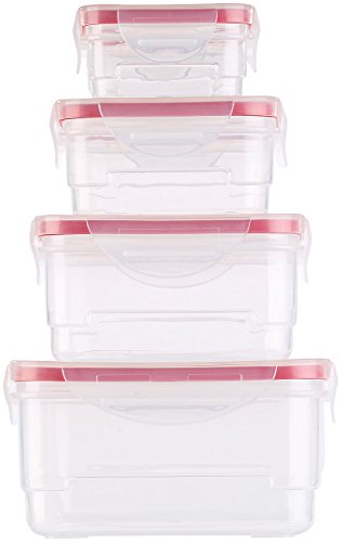 Rosenstein & Söhne 16-teiliges Frischhaltedosen-Set mit Clip-Deckel, BPA-frei (8 Dosen) - 5