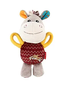 GiGwi Donkey 'Plush Friendz' with Squeaker, Medium, Red