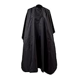 Tamaño: los 120 * 145cm Vestido del Peluquería,AZXES,Protectores de Ropa en Resistente al Agua, Peluquero del Abrigo Grande de Pelo,Color Negro