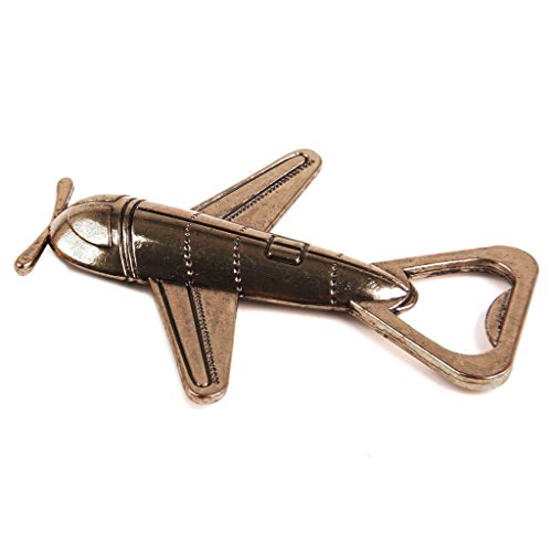 Hochzeit Geschenk Flugzeug Flaschenöffner Kapselheber Bieröffner Öffner Gold - 9