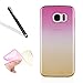 Produktbild Galaxy J7 2017 Hülle,Silikon Schutzhülle für Samsung J7 2017,Leeook Schön Cute Elegant Retro Kreative Gradient Rosa Gelb Silikon Crystal Cover TPU Ultra Dünn Flexible Soft Dauerhaft Durable Case Schutz Handytasche Durchsichtig Transparent TPU Silikon Dünne Schale Etui Handyhülle Rückseite Bumper Case Cover für Samsung Galaxy J7 2017 + 1 x Schwarze Eingabestift-Yellow Pink