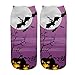 Produktbild Skxinn Unisex Winter Sportsocken,Halloween Pumpkin Bedruckte Kurze Socken/Lässige Niedliche Söckchen für Frauen,Weihnachtsdruck 3D Socken(Z01-C)