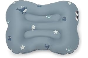 Noui Noui Aufblasbares Sitzkissen Kinder ab 2 Jahren Wild Ocean | Tragbare Sitzerhöhung Stuhl Kind mit rutschfester Unterseite & Gurt | Ideal für Reisen, Restaurant & Zuhause | Inkl. Tasche