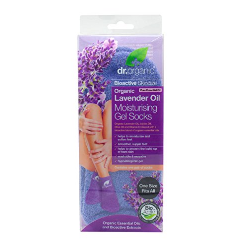 Dr Organic Lavender Oil Moisturising Gel Socks (One pair-One size fits all)