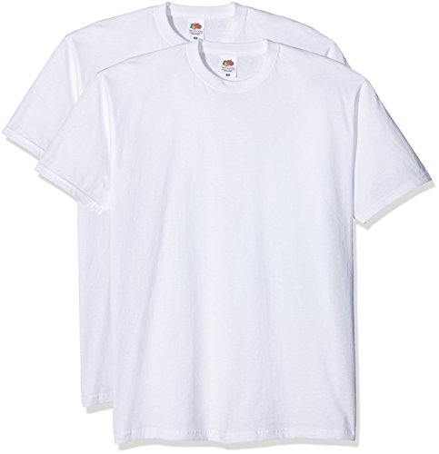 Fruit of the Loom Herren T-Shirt Valueweight T 2er Pack Weiß (Blanco), 52 (Herstellergröße: XL) Fruit of the Loom Herren T-Shirt Valueweight T 2er Pack Weiß (Blanco), 52 (Herstellergröße: XL)
