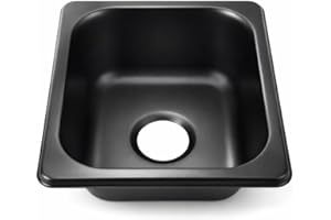 CHICIRIS Kitchen Sink, Commercial Sink Utility Sin Stainless Steel Sink, Drop in Bar Sink, 176 * 162 * 65mm, Black Electroplated, 304 Stainless Steel, for Boat, Caravan, RV, Kitchenette