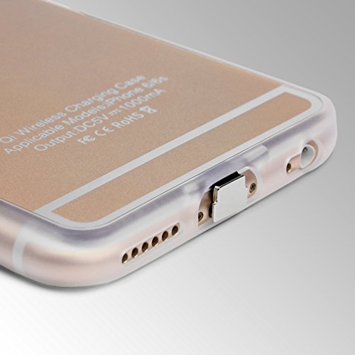 URCOVER   Funda de Carga Inal  mbrica   PREMIUM   Apple iPhone 6 Plus   6s Plus   Receptor Qi Integrado   Oro   Backcase Cargador Carga Rapida Bumper Case Cover en TPU