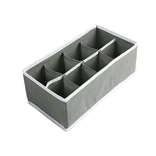 LAGUTE Aufbewahrungsboxen für Büstenhalter, Unterwäsche, Dessous und andere kleine Zubehörteile 4er Set (Normal Size(Grau)) - 5