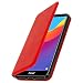 Produktbild Huawei Honor 7C / Huawei Y7 2018 Hülle AURSTORE Handyhülle Huawei Honor 7C / Huawei Y7 2018 Tasche Leder Flip Case Brieftasche Etui Schutzhülle für Huawei Honor 7C / Huawei Y7 2018 (ROT)
