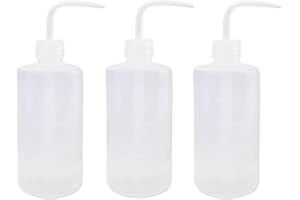 CDJX Bottle,Plant Flower Watering Squeeze Bottle,3 Pack Safety Wash Bottle with Narrow Mouth,500ml Plastic Economy Natural Squeeze Condiment Water Bottle Caps for Plant