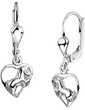 Carina Kinder Mädchen Pferd Ohrringe Ohrhänger in 925 Sterling Silber - 32.1028.R