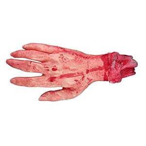 Realista látex Gory humanos brazo mano tamaño vida Scary sangrienta sangre partes del cuerpo interior y exterior para fiesta de Halloween Prop y Cosplay decoración