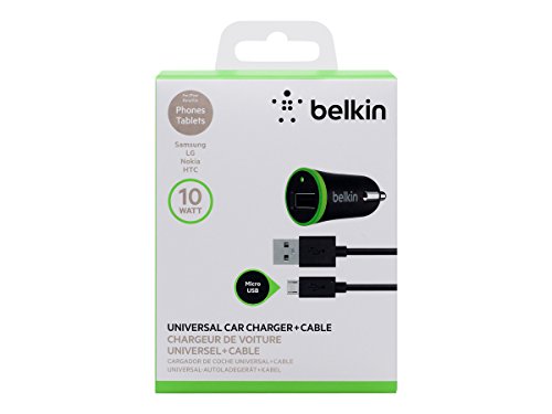 Belkin Universal KfZ-Ladegerät mit Micro-USB-Sync-/Ladekabel (10 Watt/2.1 A), schwarz - 2