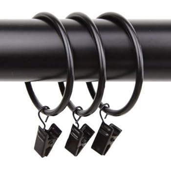 40pcs Anneaux De RideauxMétal Anneaux à Pince Avec Détachable