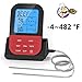 Produktbild Wisenovo Fleischthermometer,Bratenthermometr,Grillthermometer mit Edelstahl-Sonde,Küchethermometer für BBQ,Kochen und Ofen,Großes LCD Display mit Sofortiges Auslesen,Fernbedienung