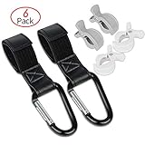 mosqueton para carritos bebe 🌟Ganchos Carritos de Bebé: Fabricado en aluminio duradero y resistente, rotación de 360° grados del gancho, Estos mosquetones resistentes y seguros se adaptan a cualquier cochecito y silla de paseo.Se adapta a una variedad de asas de cochecito y también es perfecto para carritos de la compra.
