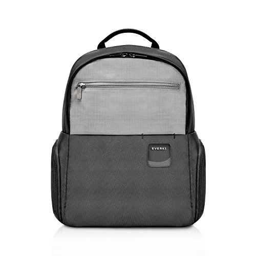 Everki ContemPRO Commuter – Laptop Rucksack für Notebooks bis 15,6 Zoll (39,6 cm) mit extra Fach für Laptop und iPad / Pro / Kindle / Tablet, Trolley-Lasche und weiteren hochwertigen Funktionen, Schwarz - 2