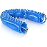 10m AIR LINE Hose Compressor Tool Coiled [Best] All Size Quality QIUCK Fitting 10m