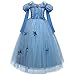 Produktbild RBHSG 4 7 8 9 10 Years ELSA Dress Children Role-Play Costume Princess Cinderella Girls Ball Gown Party Christmas Cosplay Vestido Blue Blue 4T