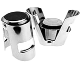 2 X Wine Sektflaschenverschluss Glitzernd Rostfrei...