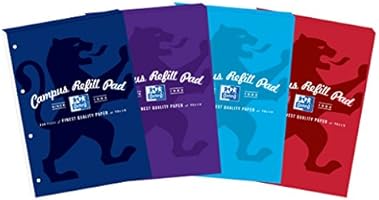 Oxford Campus A4 Size Refill Pad - Assorted Colour, Pack of 5