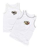 Kids Boys Toddlers 2 Pack Character Underwear Vests Set Tops Size UK 1 - 8 Years