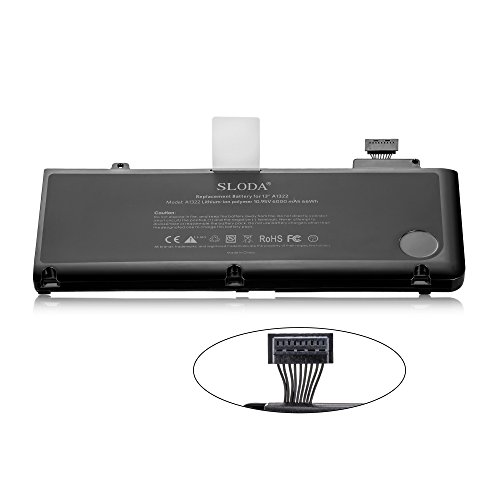 SLODA Laptop Ersatz Akku Batterie für Apple Macbook Pro 13″ A1322 A1278 (Mitte 2009 Mitte 2010 Anfang 2011 Ende 2011 Mitte 2012 Version) 13 Zoll Macbook Pro 5,5, Macbook Pro 7,1, Macbook Pro 8,1, Macbook Pro 9,2 [Li-Polymer 10,95V 5500mAh] - 3