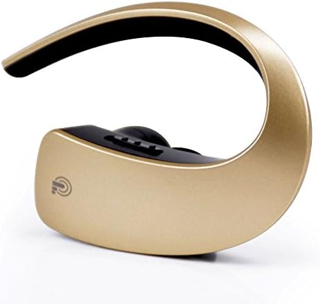Bluetooth Wireless Earpiece, Handsfree Noise Cancelling Headset HD Stereo Earbuds with Built-in Microphone for Business/Office/Workout/Travel/Drivers, Compatible with iPhone Android Phones(Gold)