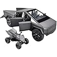 Invite Enterprise 1:24 Scale Tesla Cybertruck Model Collection Enthusiasts Toy Pull Back Pick-Up Truck With Sound And Light, Alloy Diecast Cyber-Truck Toys For Kids Gift?Colors As Per Stock?