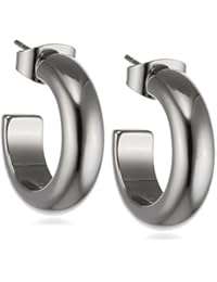 Dyrberg/núcleo Damen-Pendientes de aro 15/02 adict Shiny Silver plateado 2,08 cm - 338058