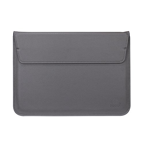 XGUO PU Ledertasche/ Hülle für MacBook Air 13.3 MacBook Pro Retina 13.3 zoll mit Halter Surface Pro 3/4 iPad Pro 12.9 Sleeve Hülle Tasche mit Ständer Erhöhung Schutzhülle(13.3 Zoll, Grau) - 9