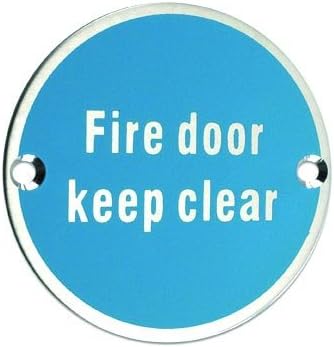 VERSACE DUNN Signage Firedoor Keep Clear,Stainless Steel FDKS Safety Sign (1)
