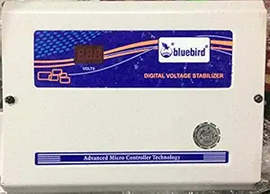 Bluebird Economy Digital Voltage Stabilizer 4kVA 140-270V for 1 and 1.5 Ton AC, Blue & White