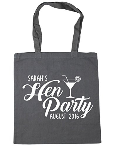 PERSONALISED Hen Party Your Name and Date Tote Shopping Gym Beach Bag 42cm x38cm, 10 litres
