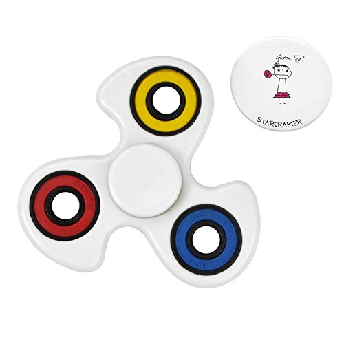 Starcrafter Tri Fidget Hand Spinner, High Speed Great bearingsStress Reducer Relieves Anxiety and Boredom For Kids & Adults(Three colors are free to choose) (white) Starcrafter Tri Fidget Hand Spinner, High Speed Great bearingsStress Reducer Relieves Anxiety and Boredom For Kids & Adults(Three colors are free to choose) (white)