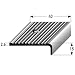 Produktbild Treppenkantenprofil / Winkelprofil (40 mm x 15 mm) Aluminium eloxiert, gebohrt, silber