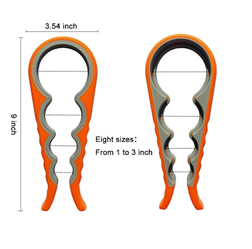 Glasöffner einfach Deckel Off kommen, für Senioren, Personen mit Arthritis und jeder, der Niedriger Stärke, rutschfest schwere kann Jar Flaschenöffner rot - 2