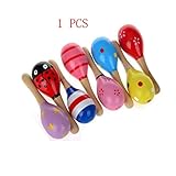 Tonsee®1 Pcs Baby Kid Wooden Ball Musical Development Percussion Rattle Sand Hammer Toy, Random Color