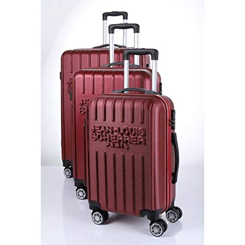 Preisvergleich Produktbild JLS SET DE 3 VALISES CHARIOT ABS 8 roues 75 Bordeaux