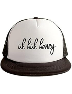 Uh Huh Honey Dope Swag Hip Hop Stampa 80s Style Snapback Berrettopello Berretto Bianca Nero