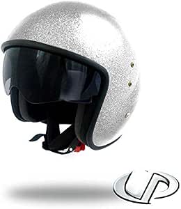 Casco jet smart glitter: Bianco (XL) : Amazon.it: Auto e Moto